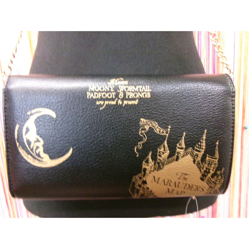 Harry Potter Marauders Map Black "Mischief Managed" Crossbody Bag