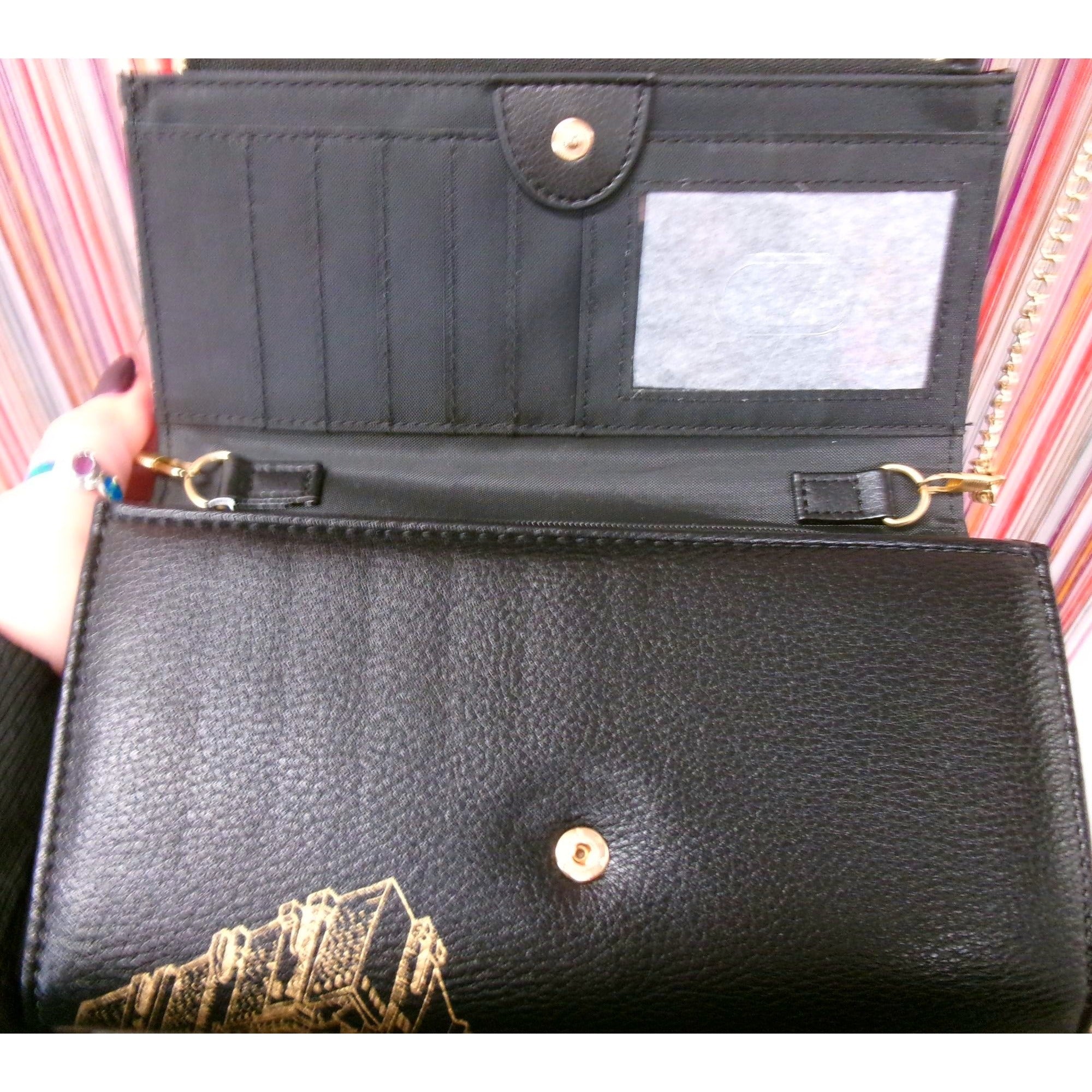 Harry Potter Marauders Map Black "Mischief Managed" Crossbody Bag