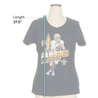 Drew Brees New Orleans Saints Women's V-Neck T-Shirt By Fanatics