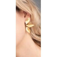 Flourish Mint Leaf Earrings 14K Gold Plated