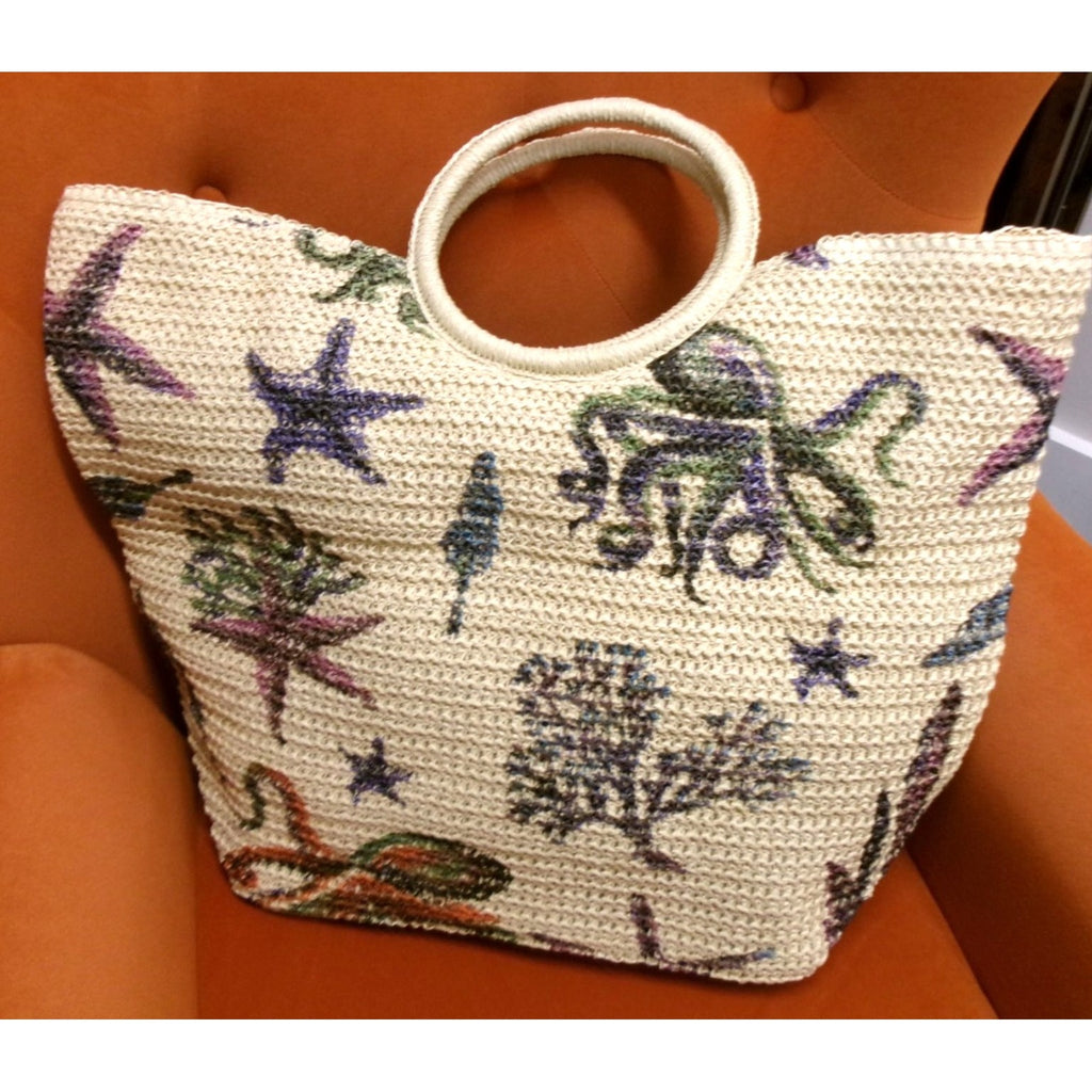 NEW Sealife Woven Tote Bag by Natasha