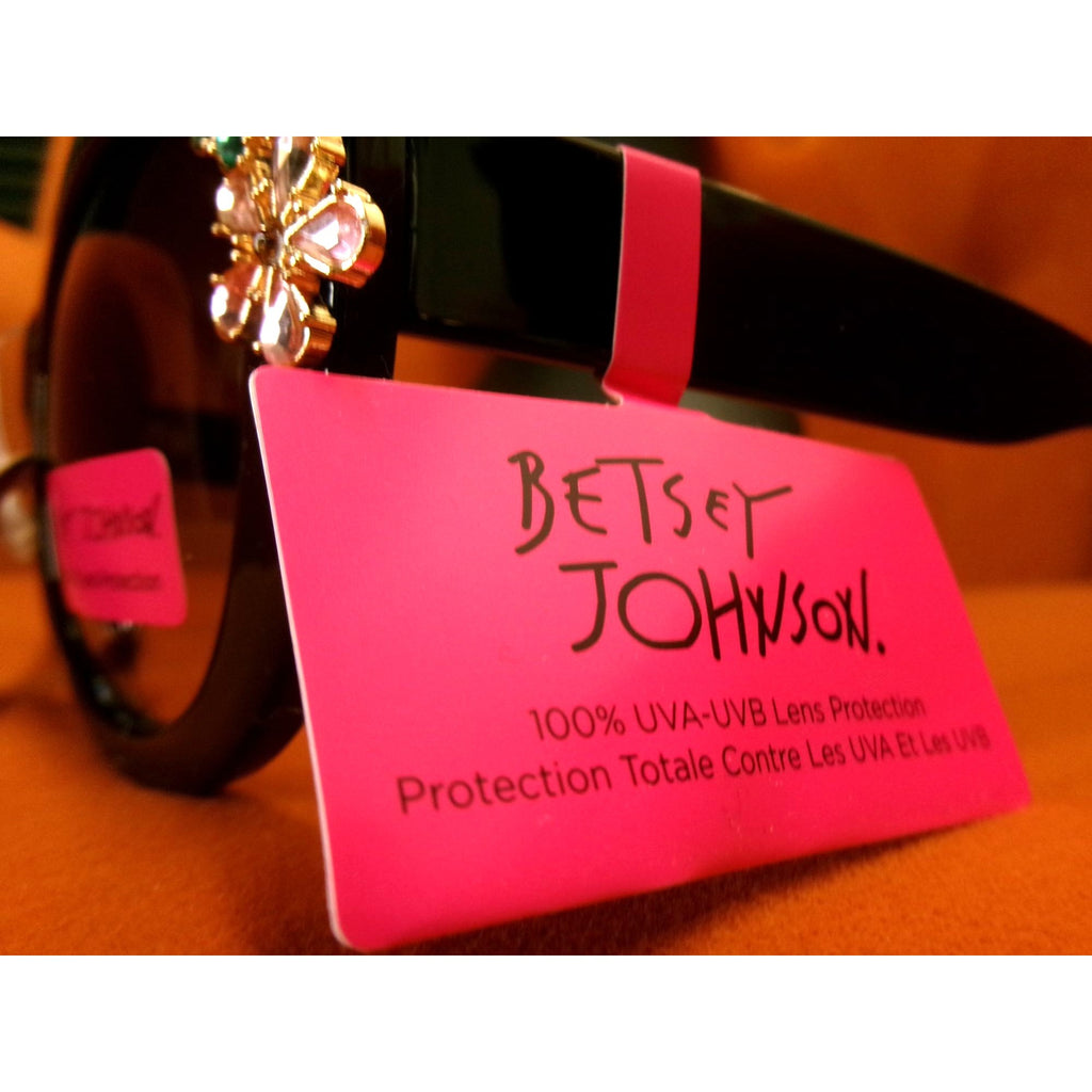 Betsey Johnson Oversized Floral Sunglasses With UV Protection & Recycled Plastic Frame