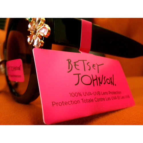 Betsey Johnson Oversized Floral Sunglasses With UV Protection & Recycled Plastic Frame